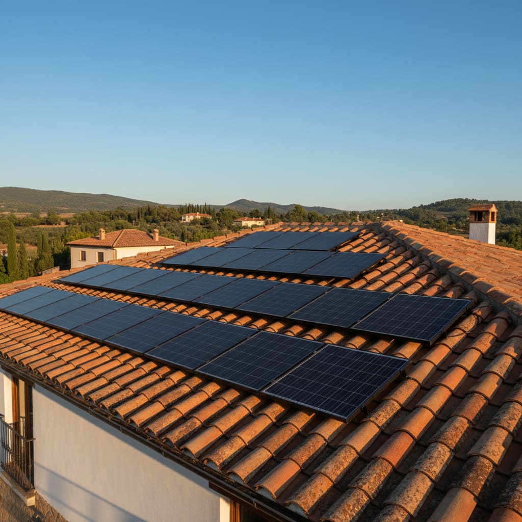 Wohnhaus mit Photovoltaikanlage